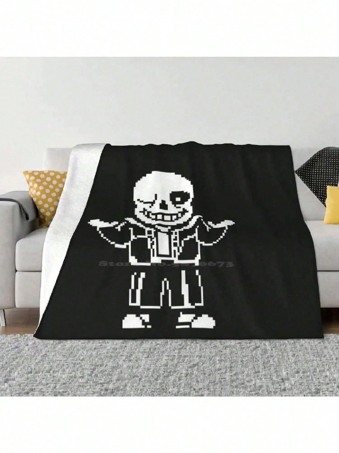 

М яка тепла фланелева ковдра Undertale 75X95CM сірий колір