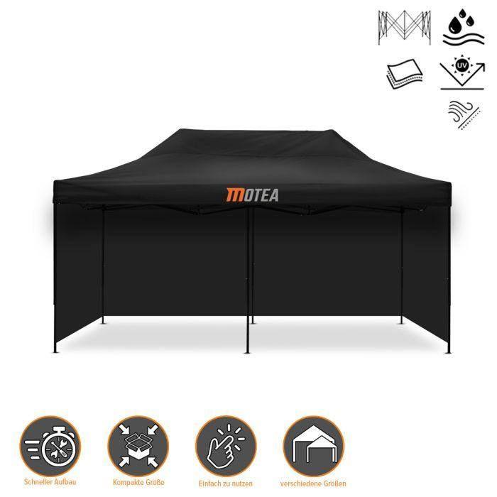 Pavillon pliable - Tourtecs 3x6m - Imperméable - Cadre en acier - Hauteur réglable jusqu'à 3,4m