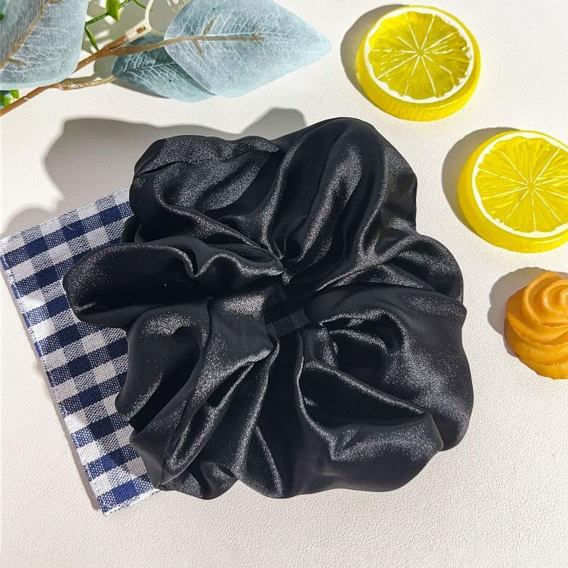 New Large-sized Fabric Hair Band and Hair AccessoryFeaturing Retro Floral and Diamond-encrusted Ponytail Hair Ties