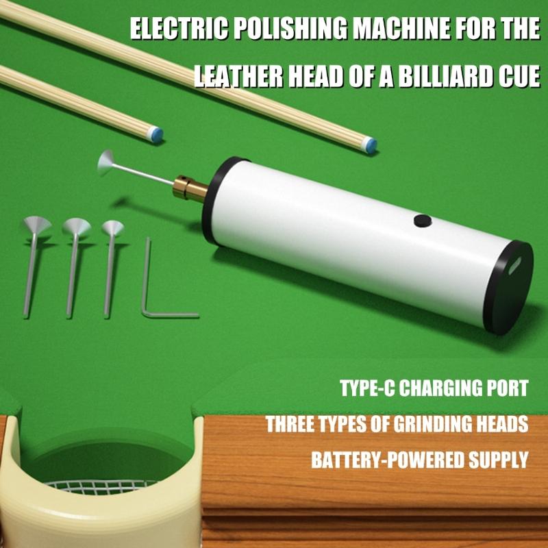 Electric Billiard Cue Tip Shaper Trimmer Grinder With Rechargeable Battery For Precise And Smooth Grinding Performances