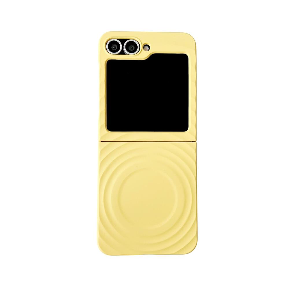 Samsung ZFlip7 Ripple Skin Anti-Fall Magnetic Stand Case for ZFlip6/5 - Trendy Protection for Men and Women