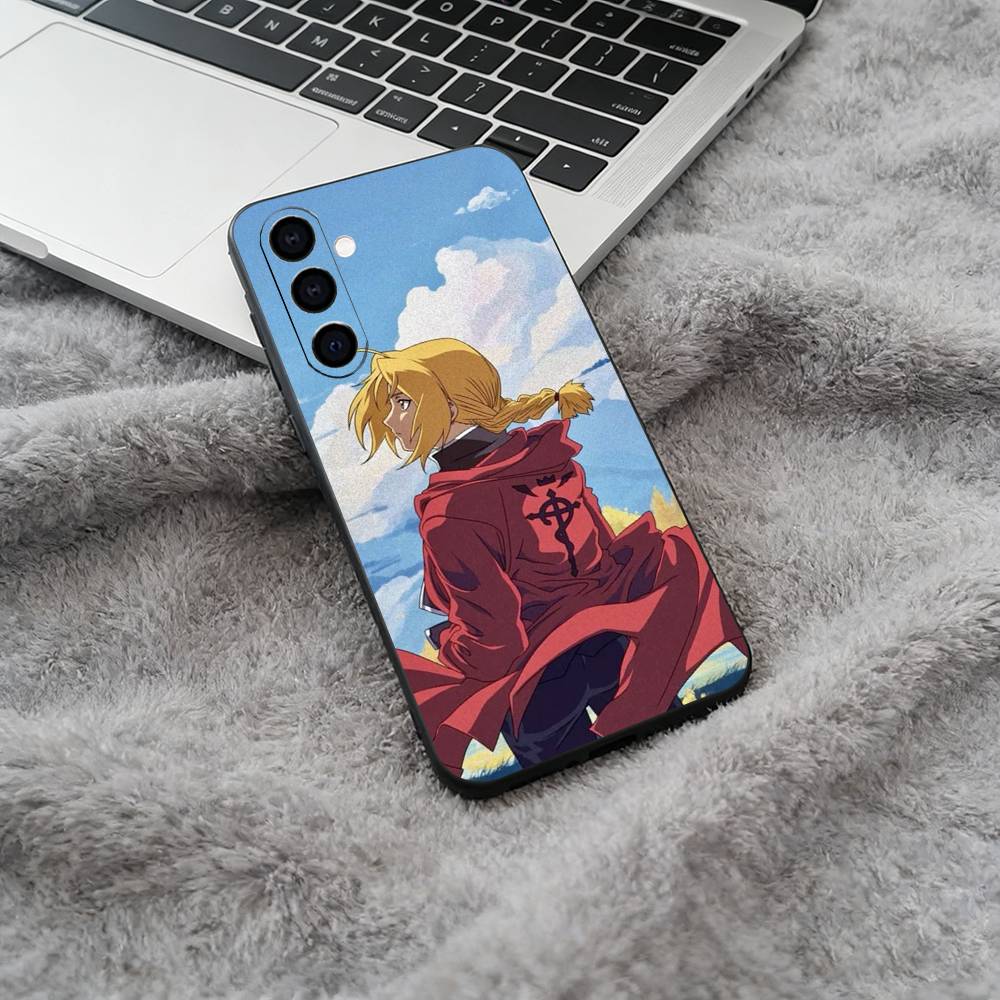 F-A-Fullmetal -Alchemist Phone Case For Samsung Galaxy A73,A71 A72,A70,A53,A52,A51,Soft Silicone Black Cover