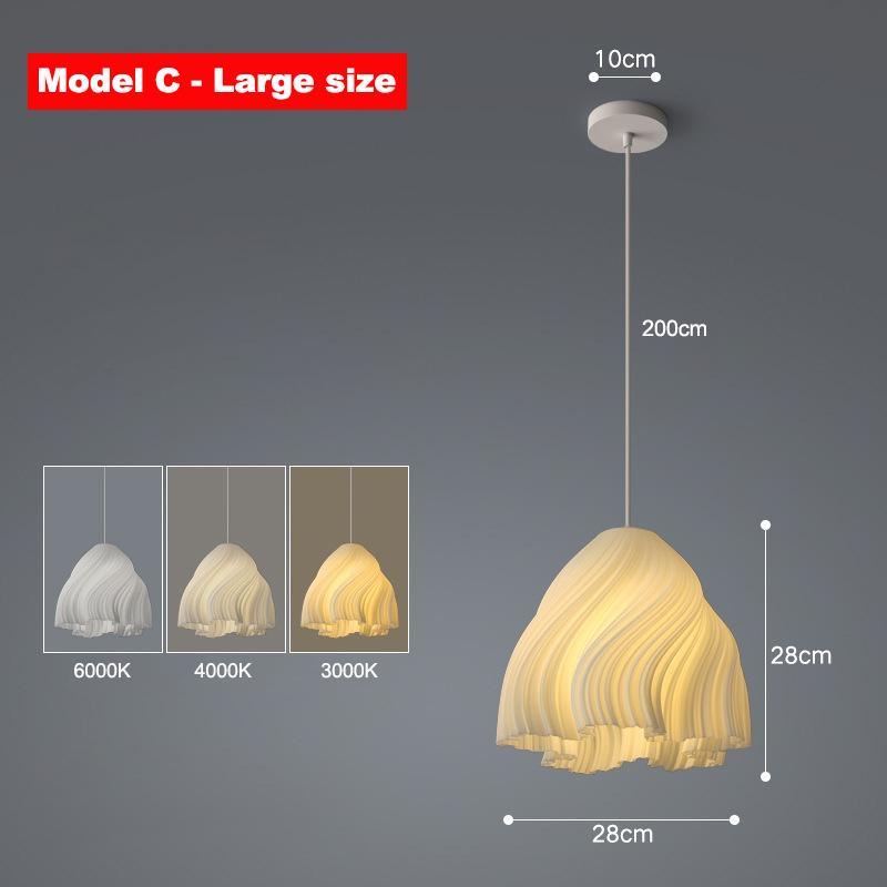 Modern 3D Printing Kitchen Bar LED Pendant Lights Bedroom Bedside Chandelier Bedroom Study Restaurant Island Cafe Hanging Light