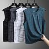 Men's Summer Round Neck Sleeveless T-shirt Slim Fit Loose Thin T-shirt Sports Leisure Fashion Breathable T-shirt Camo Running Durable T-shirt