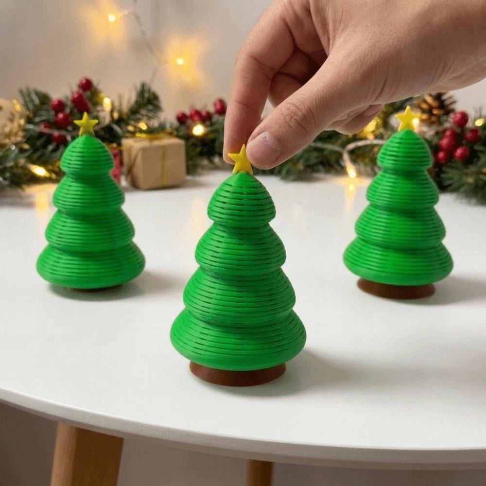 Simulation Spring Christmas Tree Figurine Bendable Christmas Tabletop Ornament Office