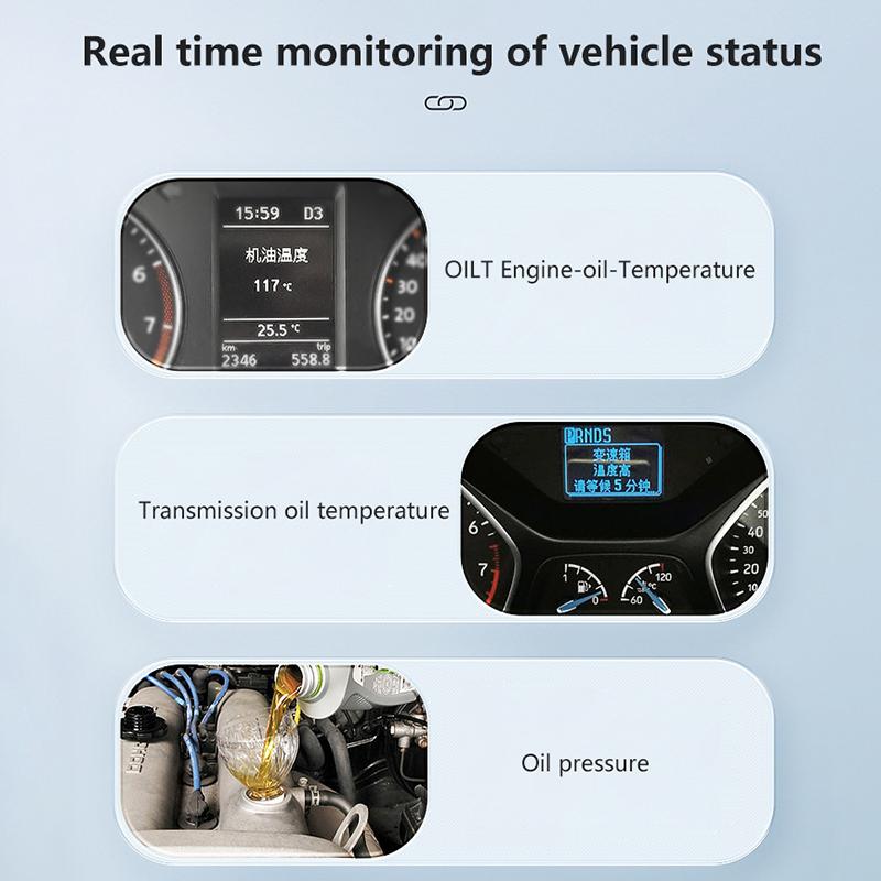 Dual Screen Car Speedometer Digital Hud Odb Driving Speedometer Windshield Projector Voltage Head Up Display For Truck Vehicles