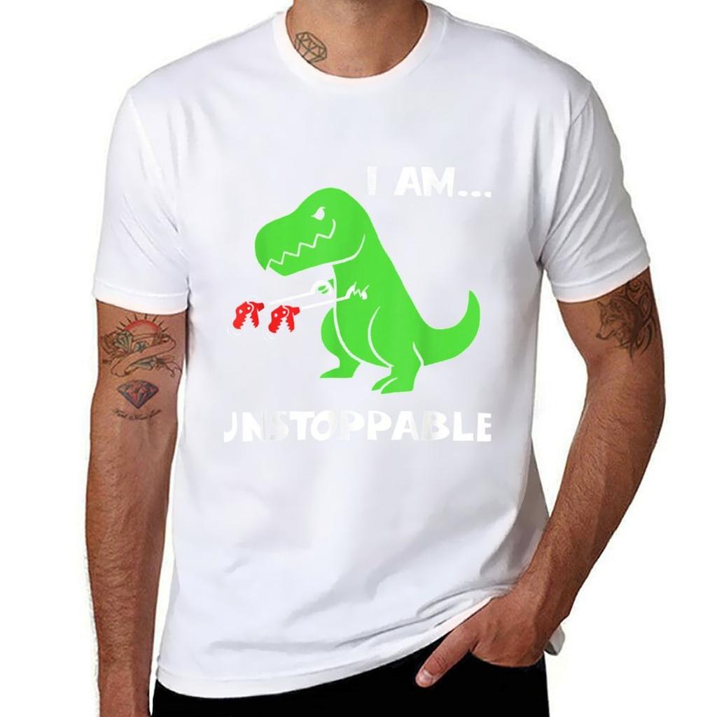 Trex Dinosaur I Am Unstoppable Tshirt Modern Print Casual Tshirt