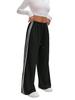 European Side Stripe Wide-Leg Sweatpants: Women's High-Waist Loose Casual Pants