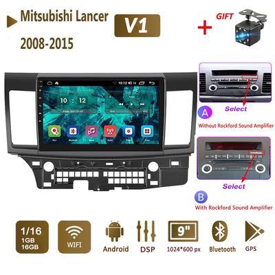 Android Araba Radyo Mitsubishi Lancer 10 CY 2008-2015 Multimedya Video Oynatıcı 2 din WIFI Navigasyon GPS Stereo 1 + 16 GB