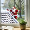 Christmas Window Clings Climbing Santa Cling, Roof Claus Static Waterproof Stickers Decal, Reusable Decorative Glass Sticker for Holiday Party Decor