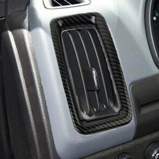 Console Side Air Vent Outlet Cover Trim For Chevrolet Colorado 14+Carbon Fiber