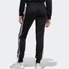 Adidas Originals Side Logo Print Casual Knit Retro Sport Splicing Knit Pants Women Pants Black FI7114