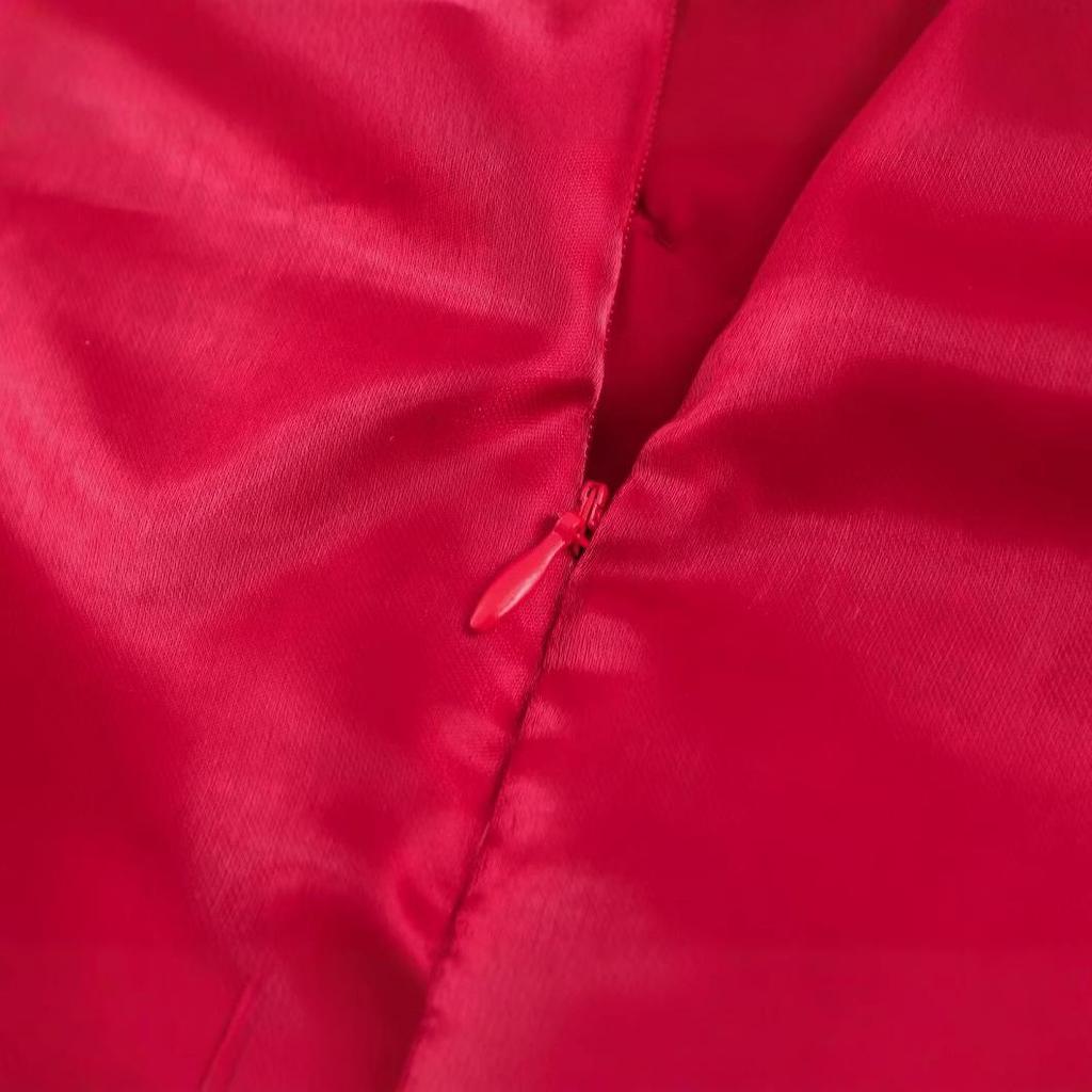 2025 Spring Women's European & American Style Bow Tie Dress