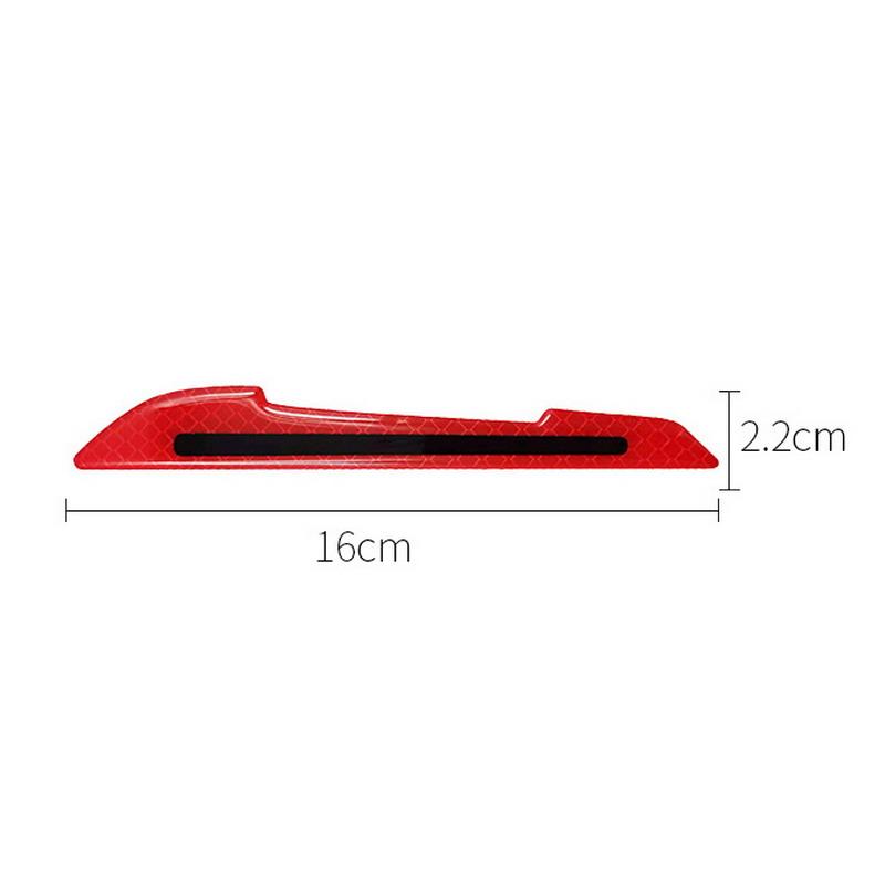 2Pcs Door Bumper Strip Reflective Car Mirrors Anti Scratch Protection Stickers Car Rearview Mirror Warning Stickers