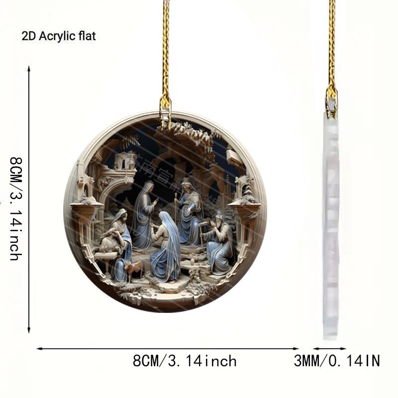 

Акриловое рождественское украшение в виде Иисуса - Креативное украшение для машины и дома. Small 5CM (Limited Quantity, Random Selection)