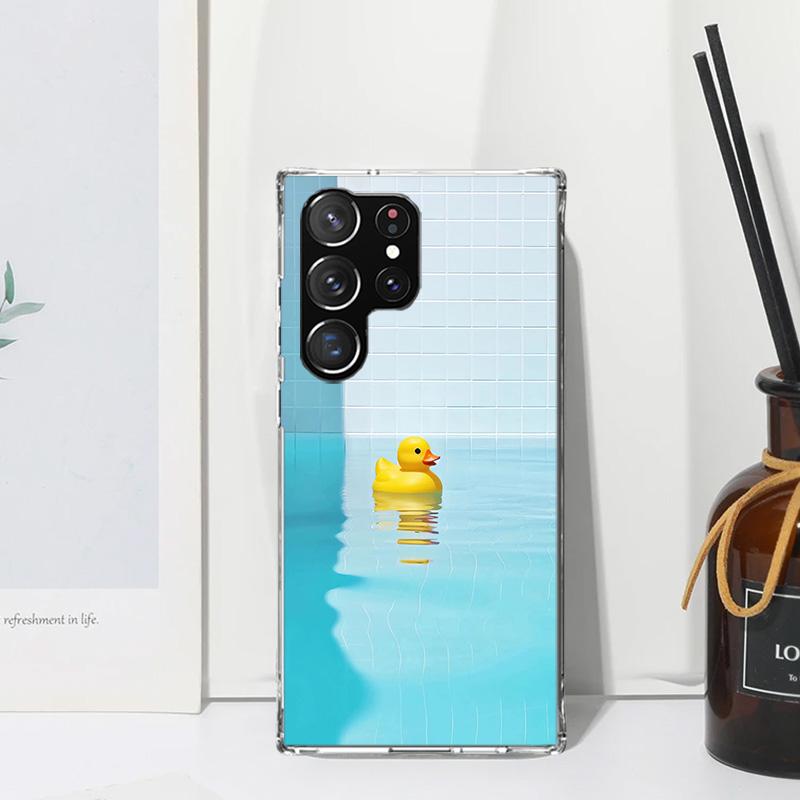Rubber Ducks Swimming Pool Phone Case For Samsung Galaxy S26 S25 Edge S24 FE S23 S22 Ultra S21 Plus S20 + Art Fundas Back Cover