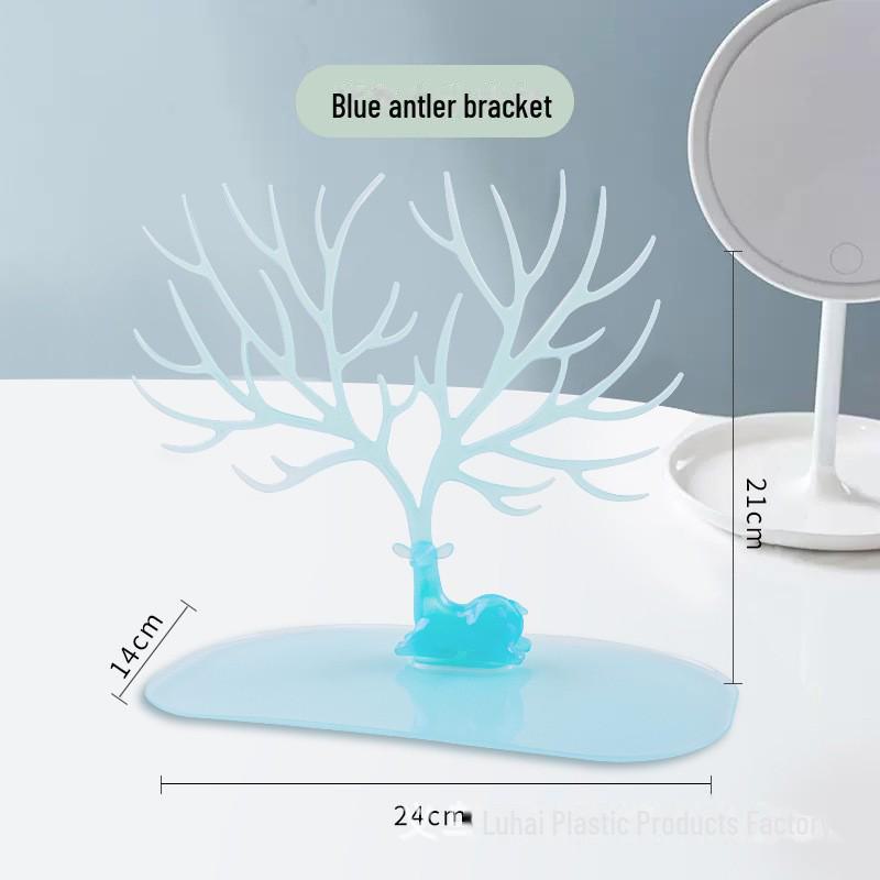 

Подставка для ювелирных изделий из рогов оленя: Держатель для ожерелья и сережек в форме дерева с коробкой для хранения