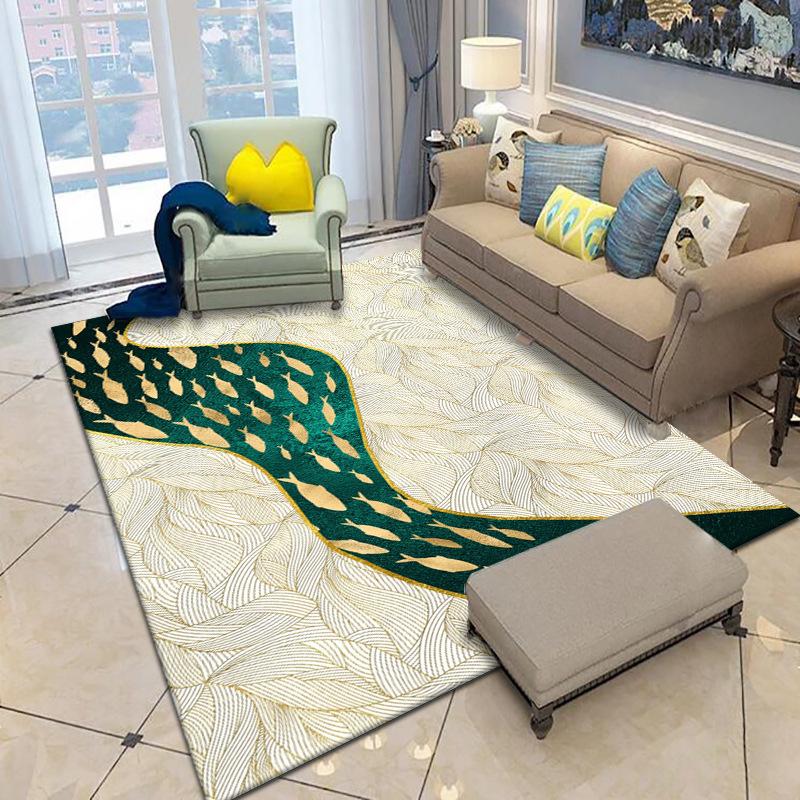 Nordic Abstract Style Living Room Carpet Coffee Table Sofa Cushion Bedroom Bedside Carpet