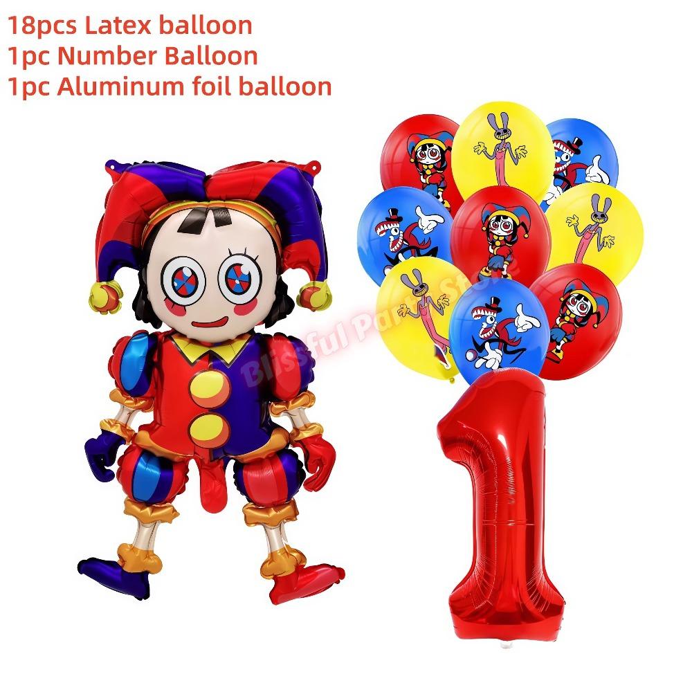Amazing Birthday Decorations Digitaled Circus Tableware Plate Cup Napkin for Kids Party Photo Props Baby Shower Party Supplies F