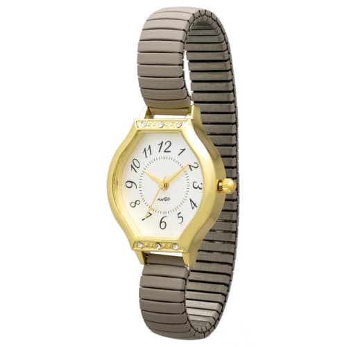 

Fieldwork Women s Analog Watch with Stainless Steel Band and Gray Ankh Design (YM093-4)