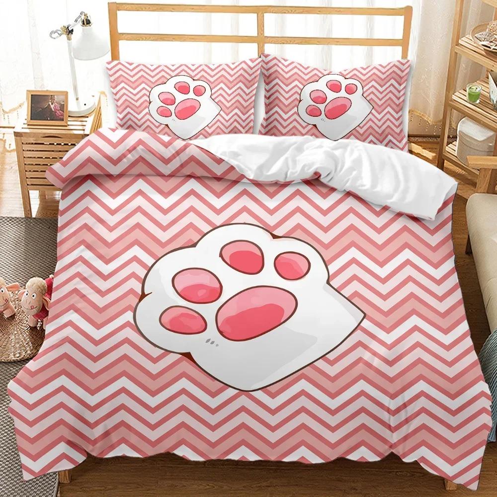 Dinosaurier Bettbezüge Kissenbezüge Sets Polyester Liebliches Design 3D Cartoon Bettdeckenbezug Kundenspezifisch bedrucktes Bettwäscheset Queen Size