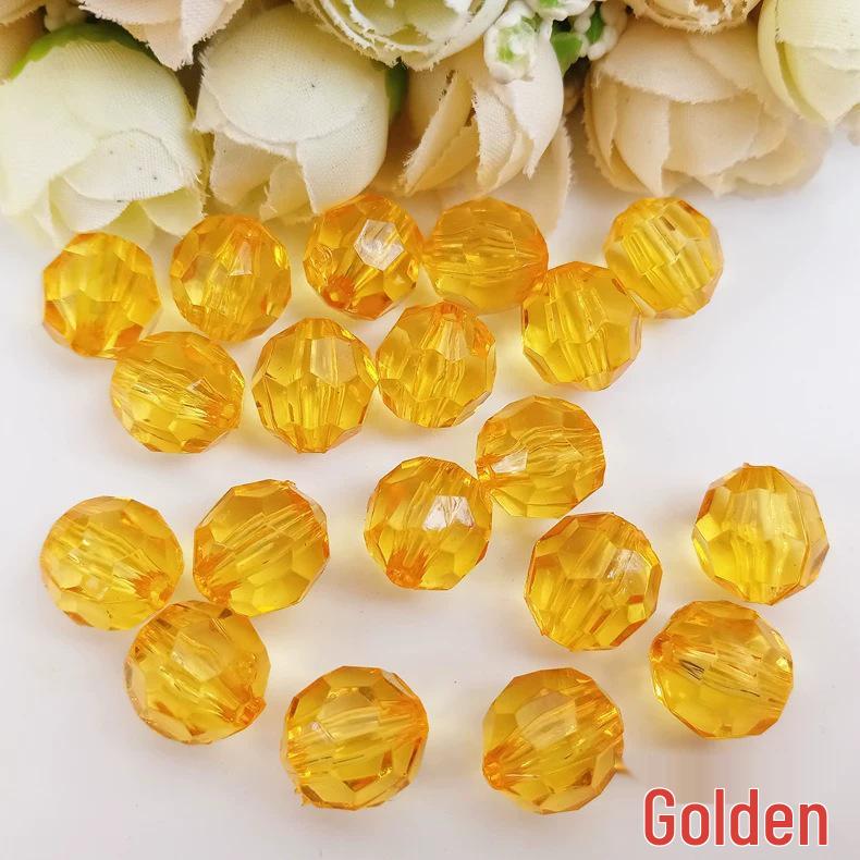 Transparente Acrylperlen 12MM für DIY-Vorhangschmuck - Farbiges Eckperlenmaterial aus Kunstkristall