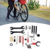 23PCS Stainless Steel Mountain Bicycle Wrench Tire Patch Crankset Chain Cutter Repair Combination Kit Tool Road Bike