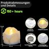 Bougies chauffe-plat LED - AIMOONSA - Lot de 14 - Ø3,6×H3,2 cm - Imitation cire réaliste - Piles CR2032 préinstallées