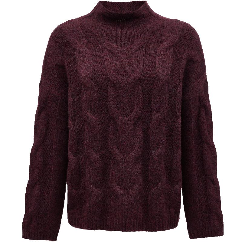 

ONLY Women s Elegant Loose Fit High-Neck Knit Sweater XS