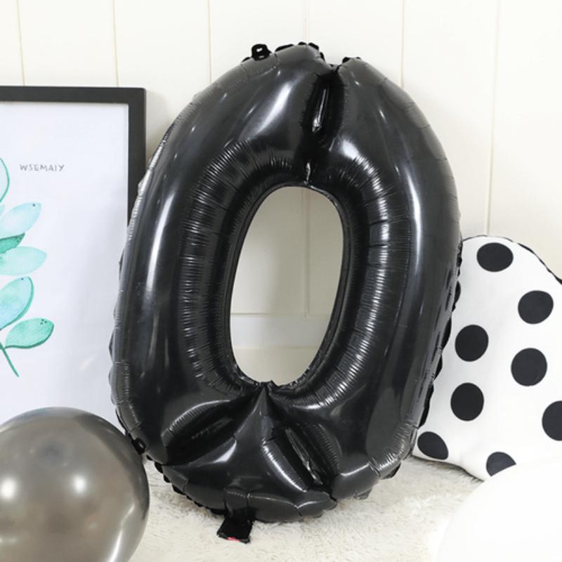 

32-дюймовый черный цифровой фольгированный шар годовщина свадьба день рождения украшение вечеринка взрослый детский душ цифровой шар 32inch
