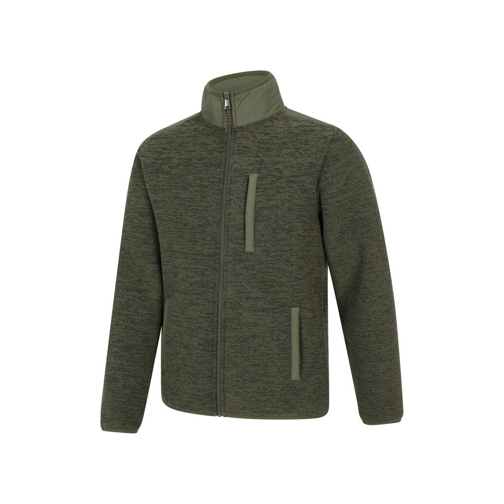 Mountain Warehouse Mens Hayfield Faux Fur Lined Full Zip Fleece Top