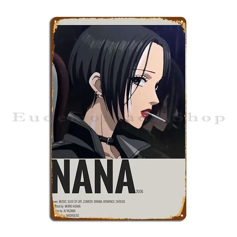 Nana Anime Inspired Anime Masterpiece Metal Sign Funny Printing Mural Wall Decor Bar Tin Sign Poster 20x30cm(7.8x11.8inch)