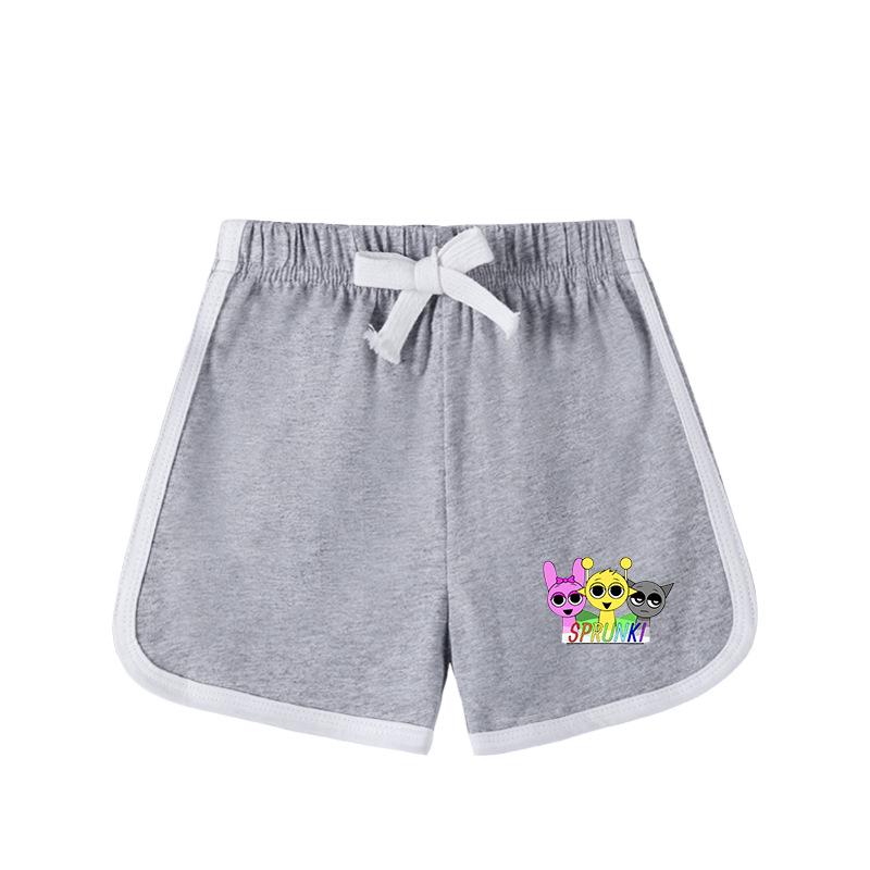 Kids' Summer Color Block Sports Set: Short Sleeve T-Shirt & Hot Pants
