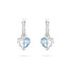 Swarovski Gema Symmetrical Water Drop Heart Earrings Women earrings Silver Blue 5653565