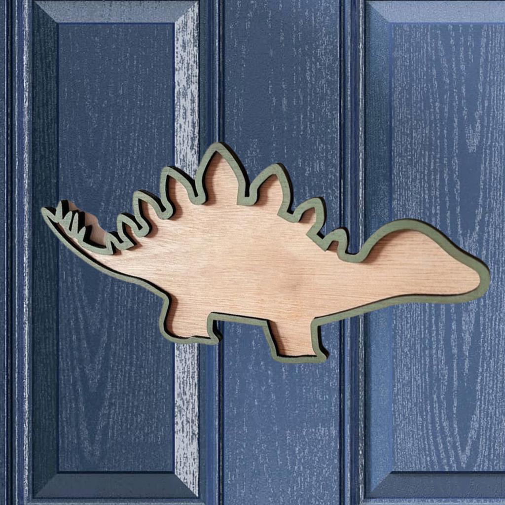 Child's Bedroom Dinosaur Wall Hanging Made of Safe Wood Perfect for Preschool and Home Decoration