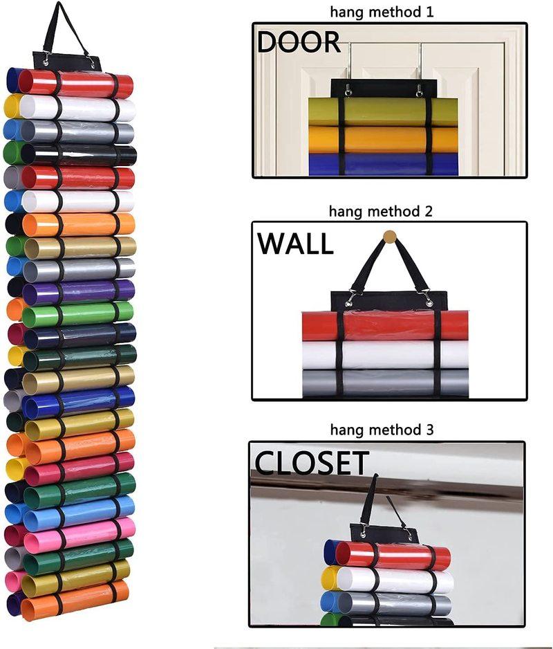Craft Storage Organizer Vinyl Roll Holder Vinyl Storage Rack Hanging Closet