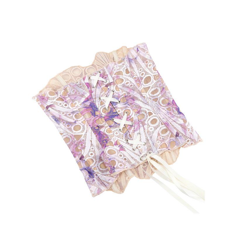 Flower Fairy Bestseller: Irregular Lace Mesh Double Layer Fishbone Court Corset