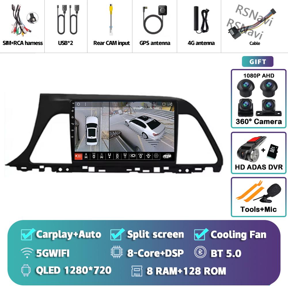 Android 14 Carplay Car Radio For Hyundai Sonata 9 2015 - 2018 Multimedia Video Player Navigation GPS Stereo 2Din Head Unit Auto