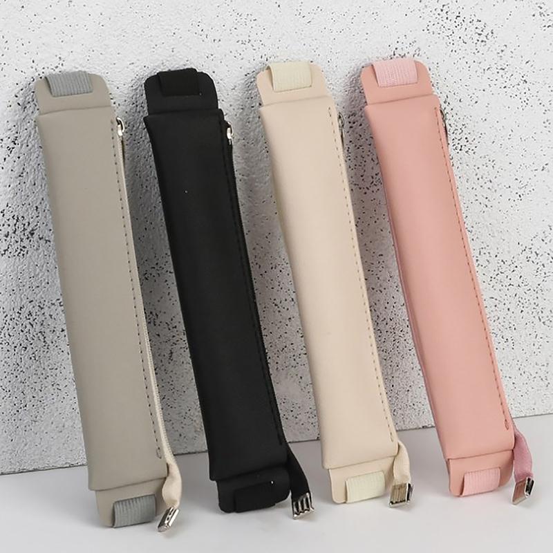 1pc Pu Leather Elastic Buckle Pencil Case Notebook Pen Bag Touch Screen Pen Cover