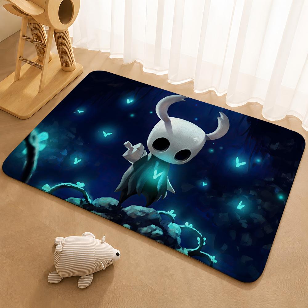 H-Hollow K-Knight Floor Mat Floor Mat Soft Flannel Non-Slip Door Rug for Living Room