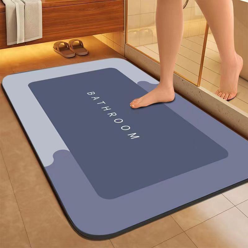 1PC 40x60cm Super Absorbent Diatomite Bath Mats Bathroom Anti Slip Fast Drying Floor Mat Shower Toilet Bedroom Kitchen Doormat