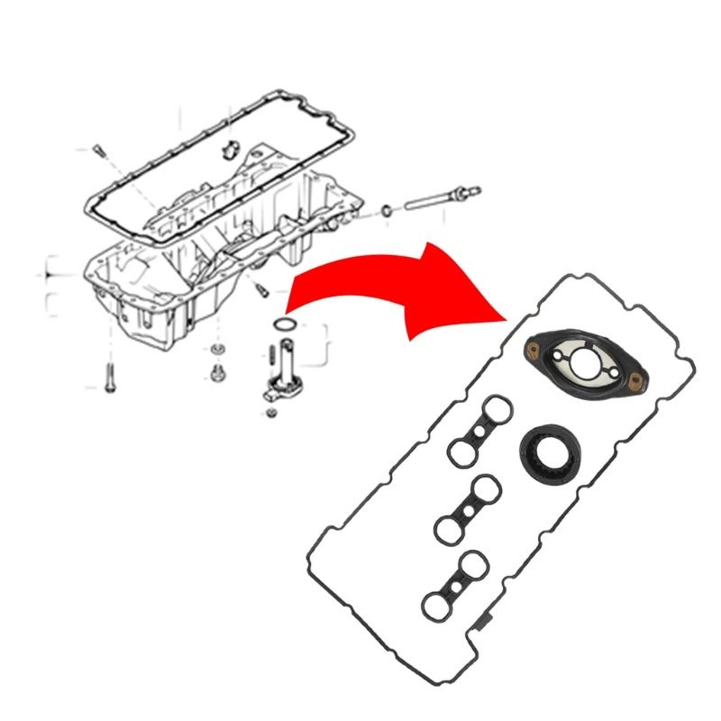Engine Valves Cover Gasket Set 11127582245 11127552280 11127528242 for E87 E90 E92 E93 F10 E64 E63 Replacement Gasket