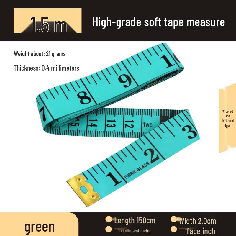 PVC Fiberglass Soft Tape Measure - 1.5m, 2m, 3m Tailor's Measuring Tape