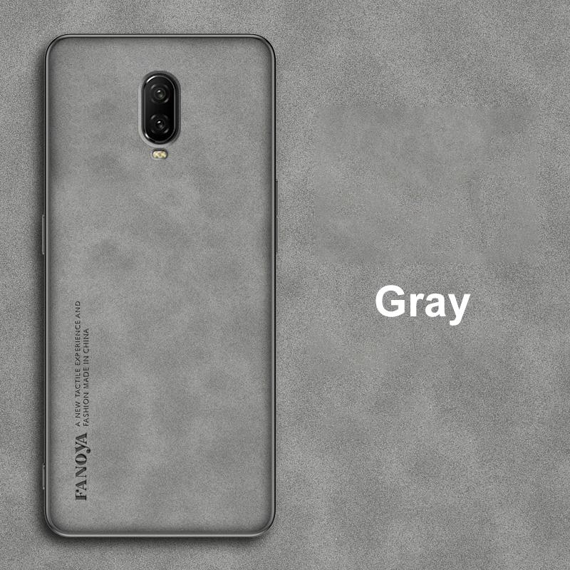 For OnePlus 6T Case Luxury PU Leather Phone Case For One Plus 6T OnePlus6T Back Cover Matte Silicone Shockproof Full Protection