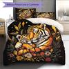 Hugging Animals  Pattern Bedding Quilt Set Quilt Cover Pillowcase Home Decoration  Gift (1 * duvet cover + 2 * pillowcase, without core)