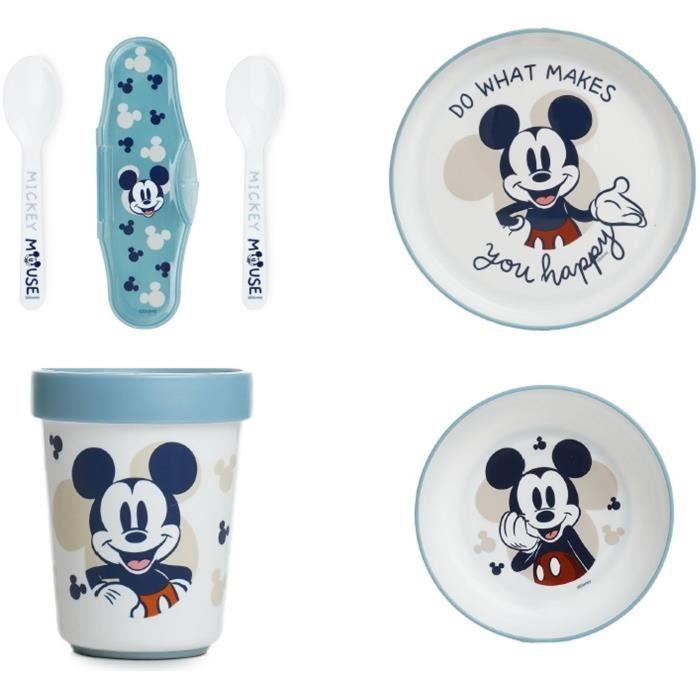 Pack repas 2eme âge THERMOBABY MICKEY Assiette + gobelet + bol + set de 2 cuilleres