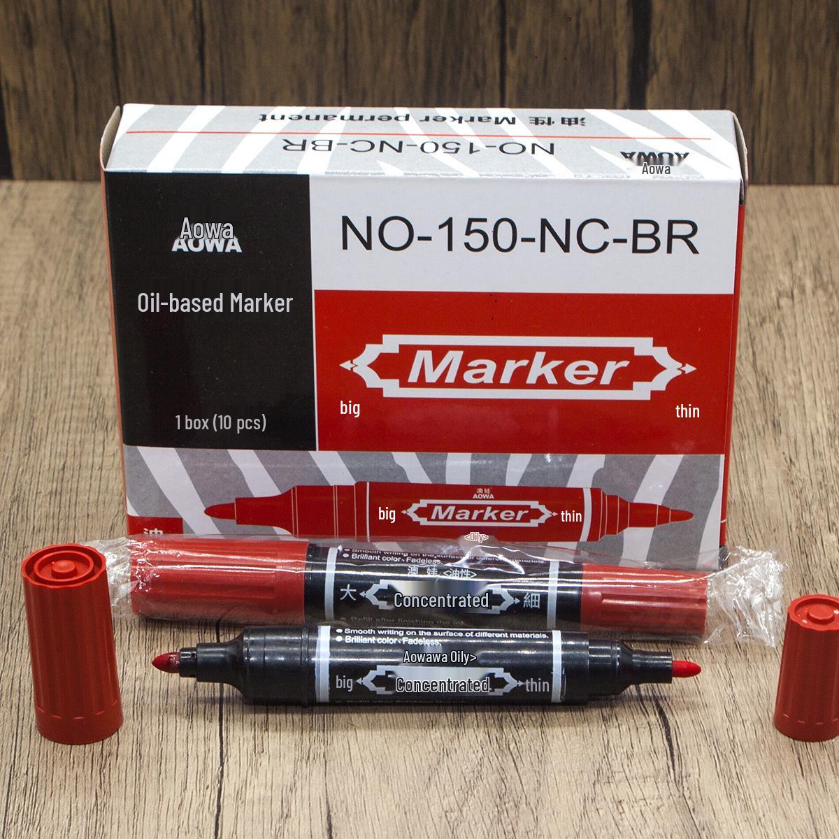 AW-150 Large Double-Head Oil-Based Waterproof Quick-Drying Marker Pen