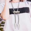 Fashion Forward Slidling Tapered Pendant Neck Chain Fashion Necklace For Creative Daily And Effortless Wear