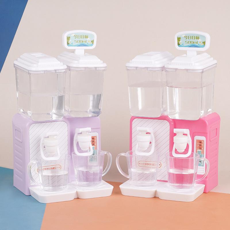 Mini Simulation Water Dispenser Drinkable Water Summer Toy Direct Drinking Machine Beverage Machine Play House Doll House Model Ornament