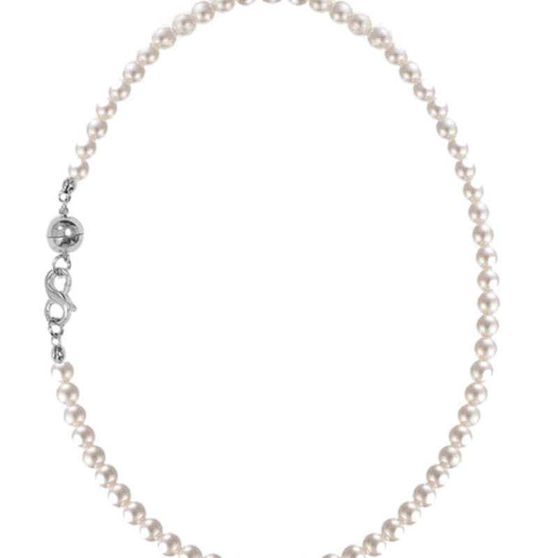 LAYERMOOD 24 New Ball Pearl Necklace-silver925